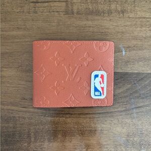 Louis Vuitton X NBA Orange Card Holder Bifold Wallet with NBA Logo